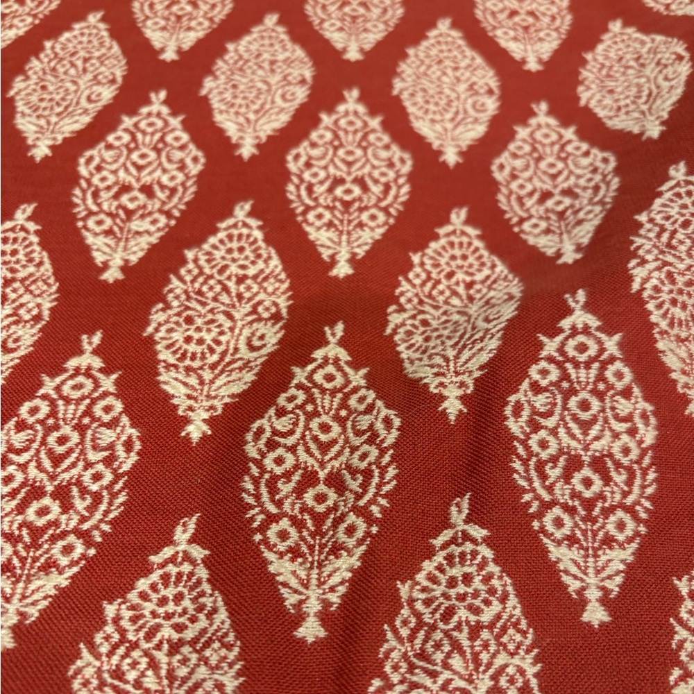 SOLD Burnt Orange Cream Patterned Pillow Cover Pottery Barn